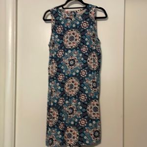 Loft size Medium medallion blue fabric 100% rayon